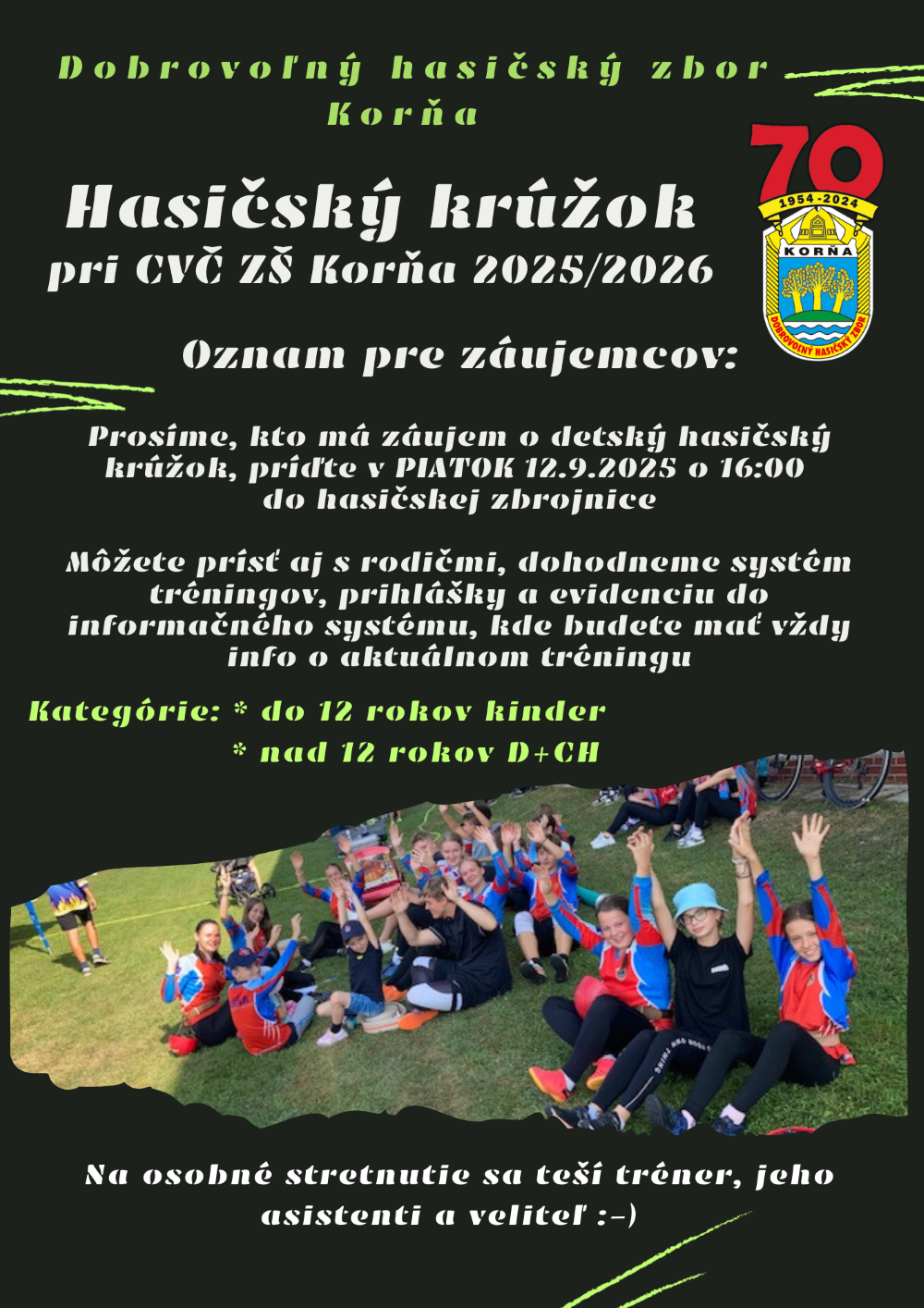 Zápis do detského hasičského krúžku